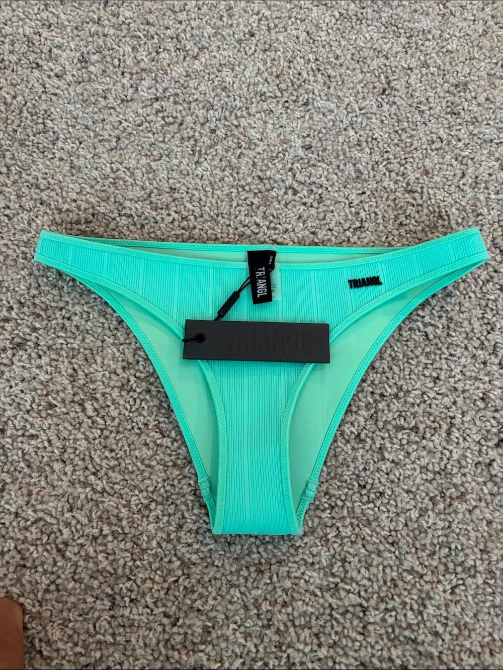 triangl swimwear Ribbed Bikini Bottom in Aqua Mint